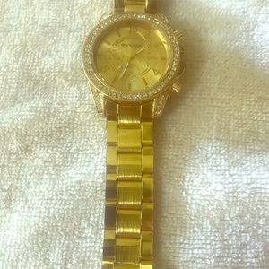 Gorgeous gold and rhinestone watch